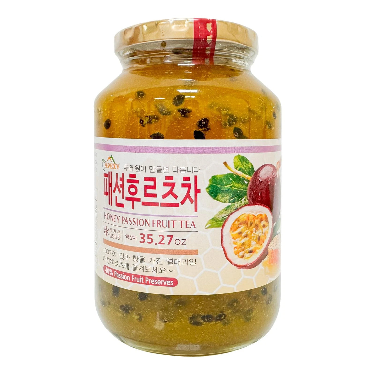 Pack of 1 Apexy Authentic Korean Honey Passion Fruit Tea 35.27 Fl Oz
