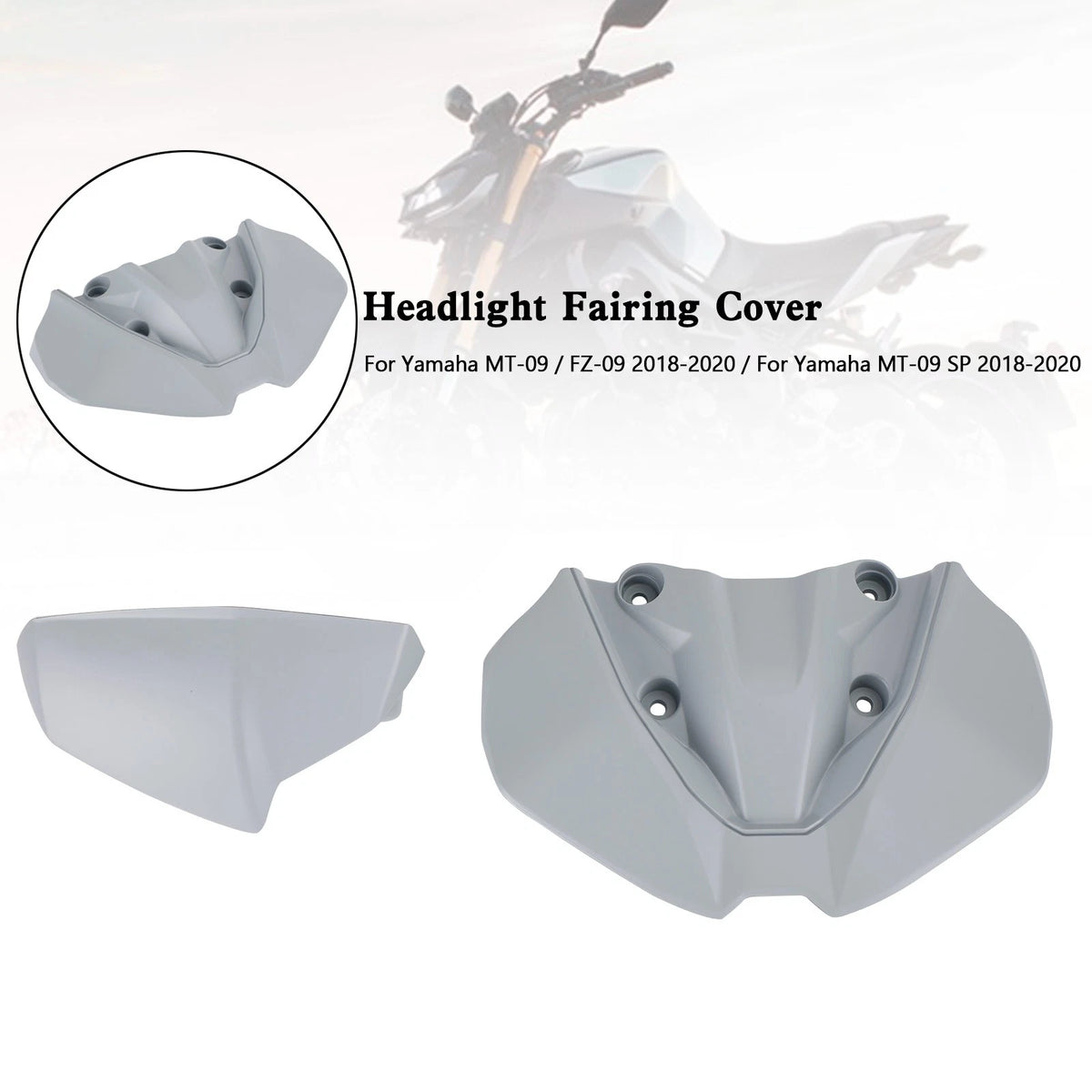 Headlight Fairing Windshield Cover for Yamaha MT-09 FZ09 (2018–2020) M549-A313-GRA