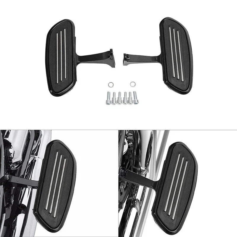 Black Passenger Floorboards for Harley Touring Electra Road Glide (1993–2025)