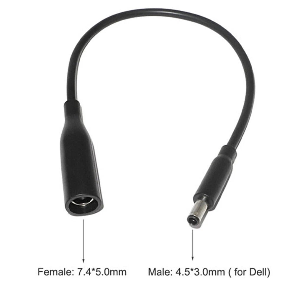 10PC Power Charger Converter Adapter Cable 7.4mm to 4.5mm for Dell