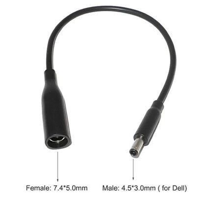 10PC Power Charger Converter Adapter Cable 7.4mm to 4.5mm for Dell