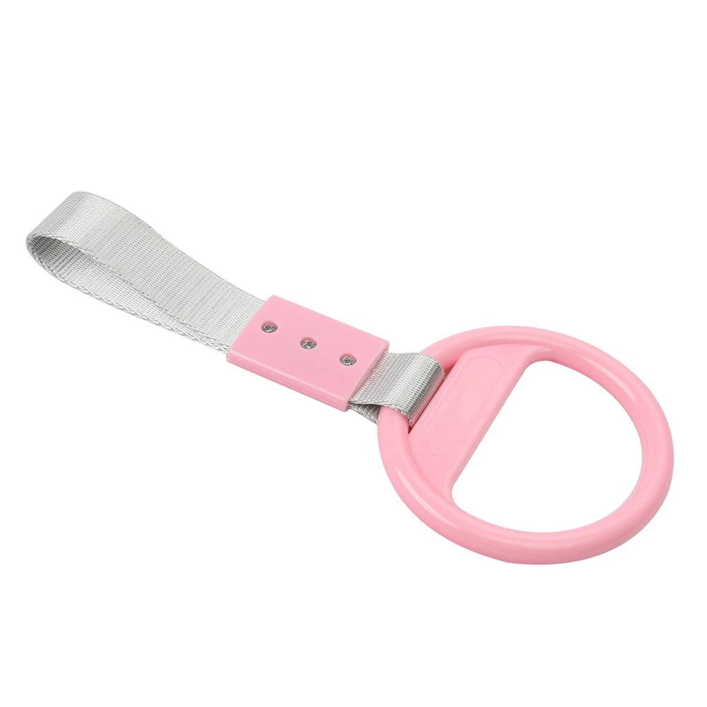 Ring Train Bus Handle Hand Strap Drift Charm Tools Silver + Light Pink