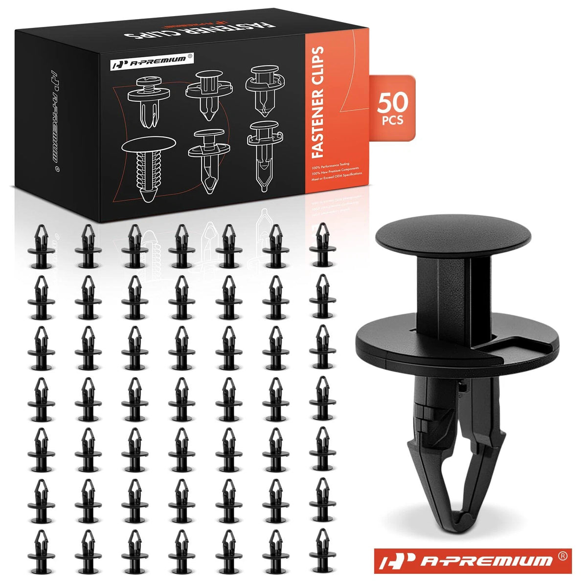 50Pcs Push-Type Nylon Clips for Chevy (11589296, 20994)