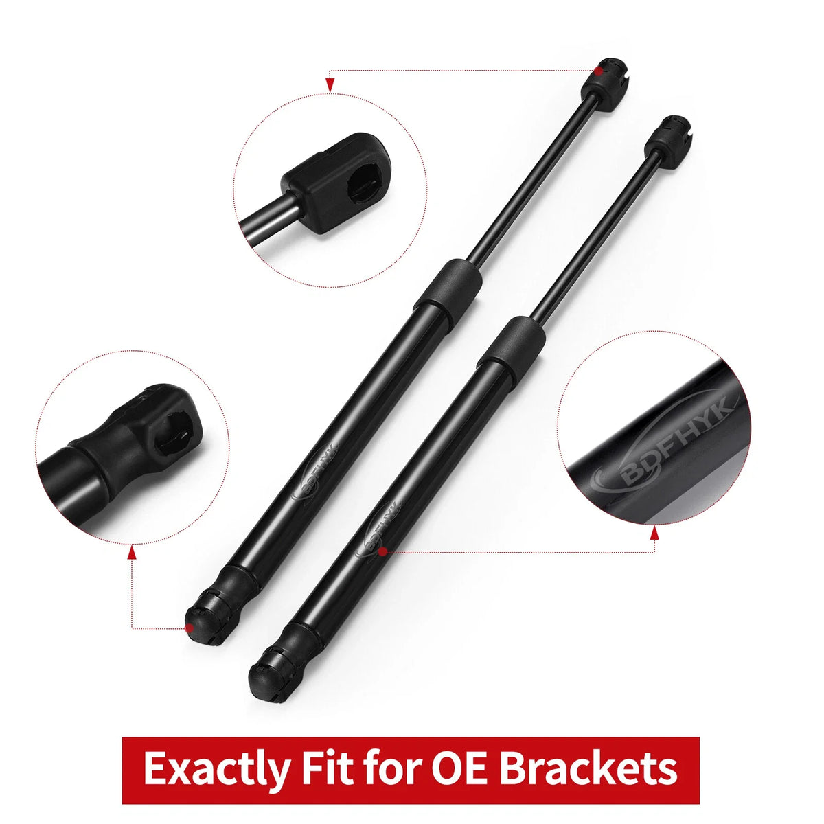 Hood Lift Supports for Dodge Ram 1500 2500 3500 (2002–2010)