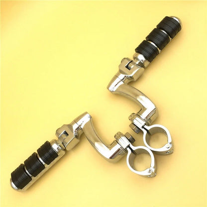Chrome 1.5" Clamp Footrest Foot Peg for Triumph Rocket 3 (2004–2023)