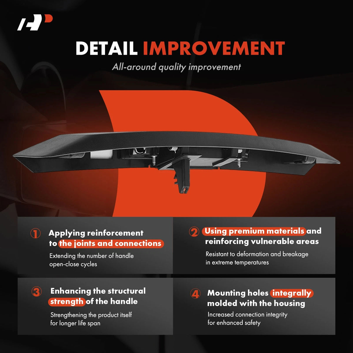 Tailgate Handle for Jeep Liberty KK (2008–2012) 57010160AB, 57010160AC