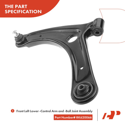 10x Front Control Arm w/ Ball Joint Tie Rod for Dodge Caliber (2007–2008) K620066, K620065, K80258, K750385, EV80645, ES800408, K9863