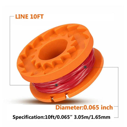 Set of 4 Spools + 1 Cover for WA0004 20V WG151 Grass Cutter (Lawn Mower)