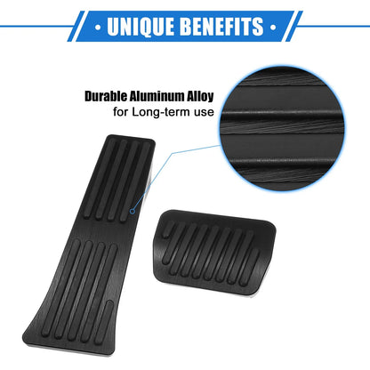 3 Pcs Gas Accelerator Brake Foot Rest Pedal for Ford Explorer (2020–2023) Black