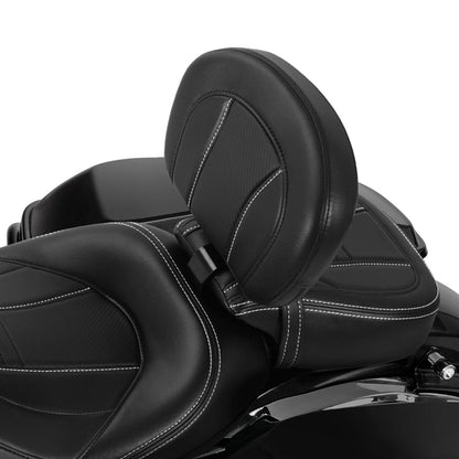 Front Driver Rider Backrest Pad for Harley Touring CVO Road Glide (2009–2023)
