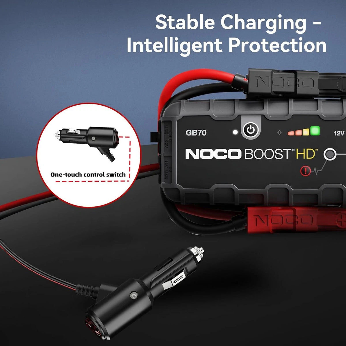 14V Car Charger Cable for NOCO Jump Starter (Compatible with GB70, GB150, GB25)