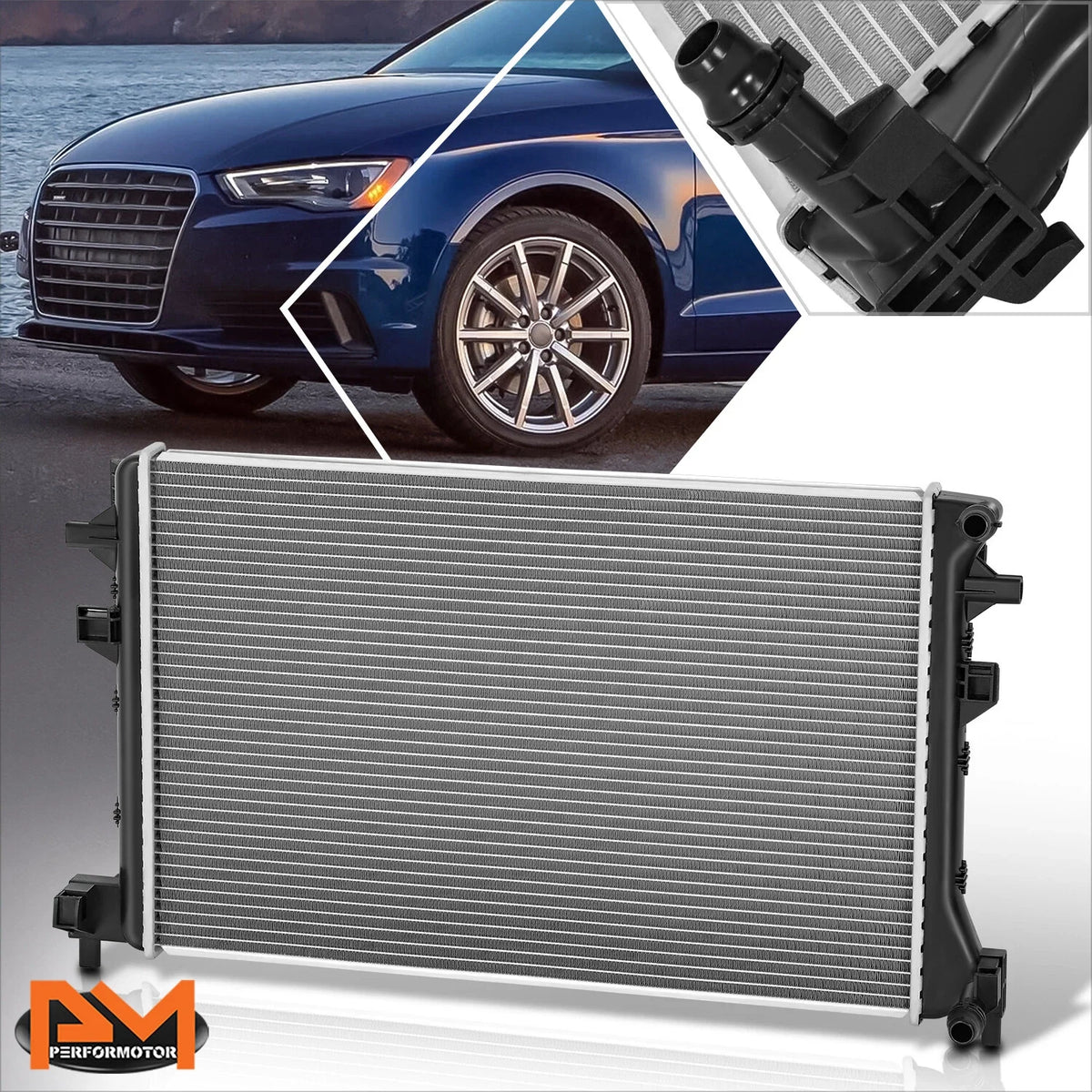 Aluminum Radiator for Audi A3 VW Golf Jetta Taos (2015–2023) DPI-13881