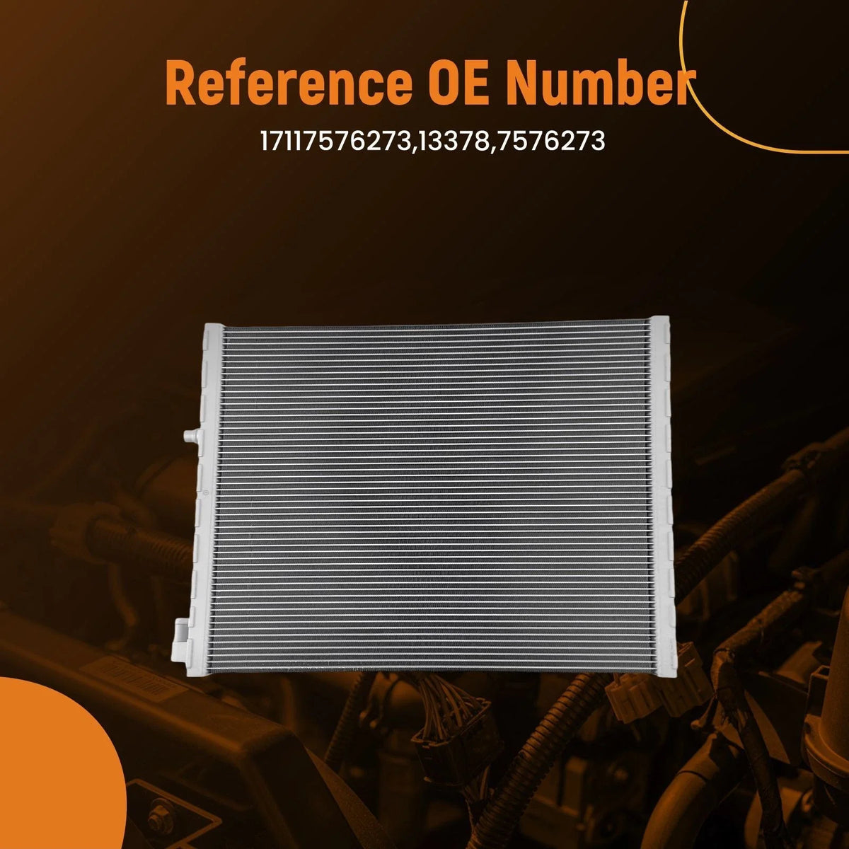 Coolant Radiator for BMW X5 V8 4.4L E70/F15/F85 (2010–2018) 17117576273 13378