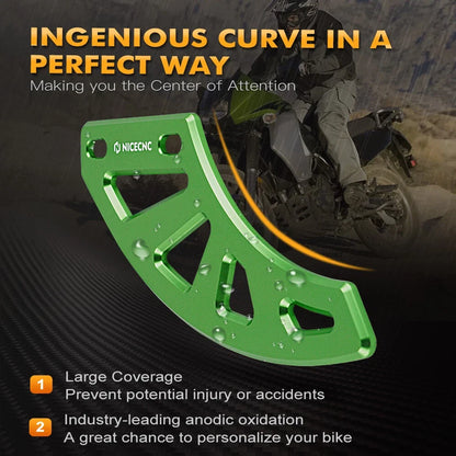 Aluminum Chain Guard Protector Kit for Kawasaki KLR650 (2008–2018)