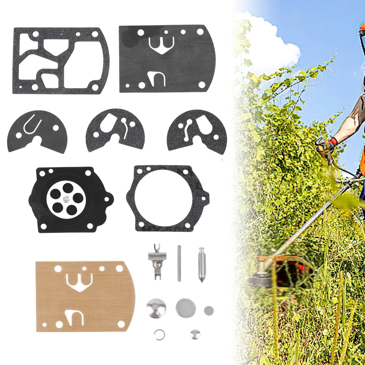 Carb Rebuild Kit for Garden Power Equipment (Compatible Models)
