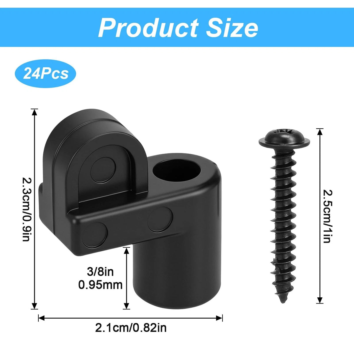 24 Pack Nylon Window Screen Clips for