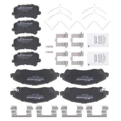 8pcs Brake Pads Set for Honda Ridgeline Pilot/Acura MDX (2006–2021)