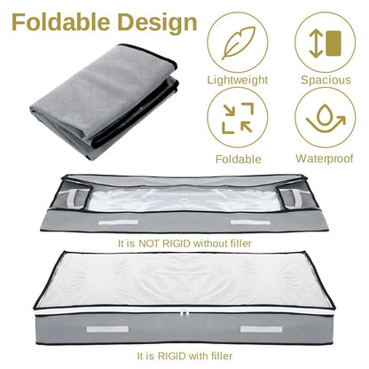4X 5.5 Inch Under Bed Storage Bins for
