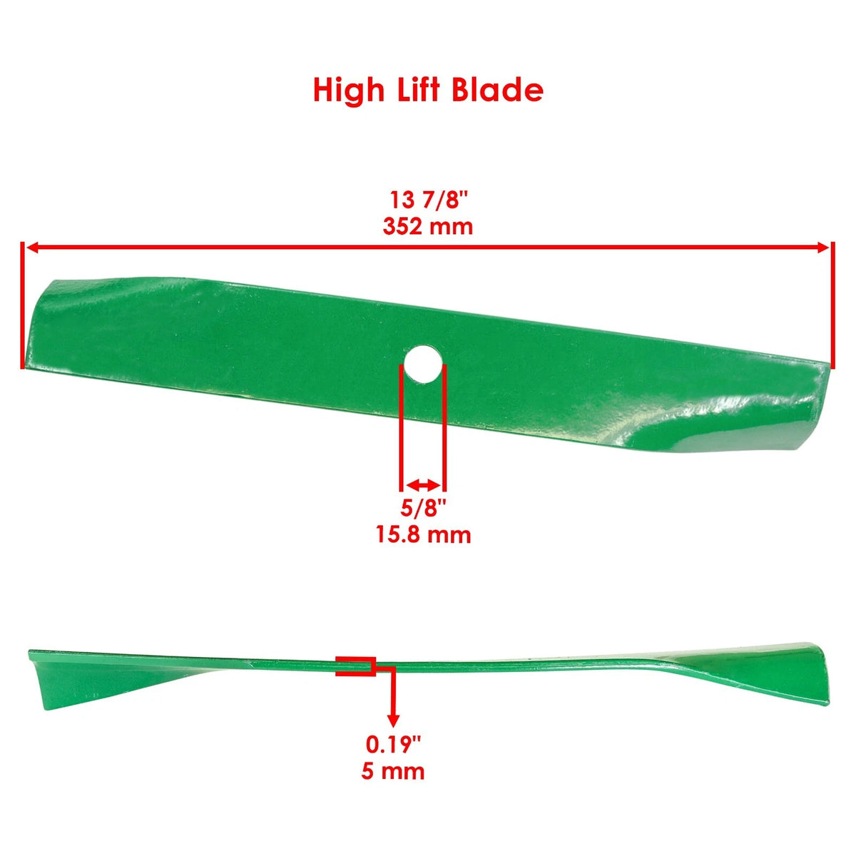 40" High Lift Blade for Ariens Gravely (MB195+MB195+MB195 - LA)