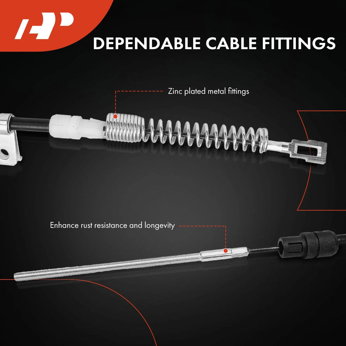Set of 2 Rear Parking Brake Cables for Chevy Silverado 3500 HD