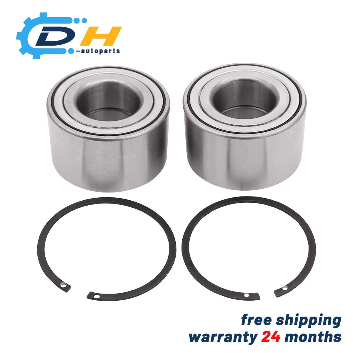 2X Front Steering Knuckle Bearing with Circlip for Foreman 500 TRX500 (2015–2019) 91051-HR3-A21, 90651-HR3-A20