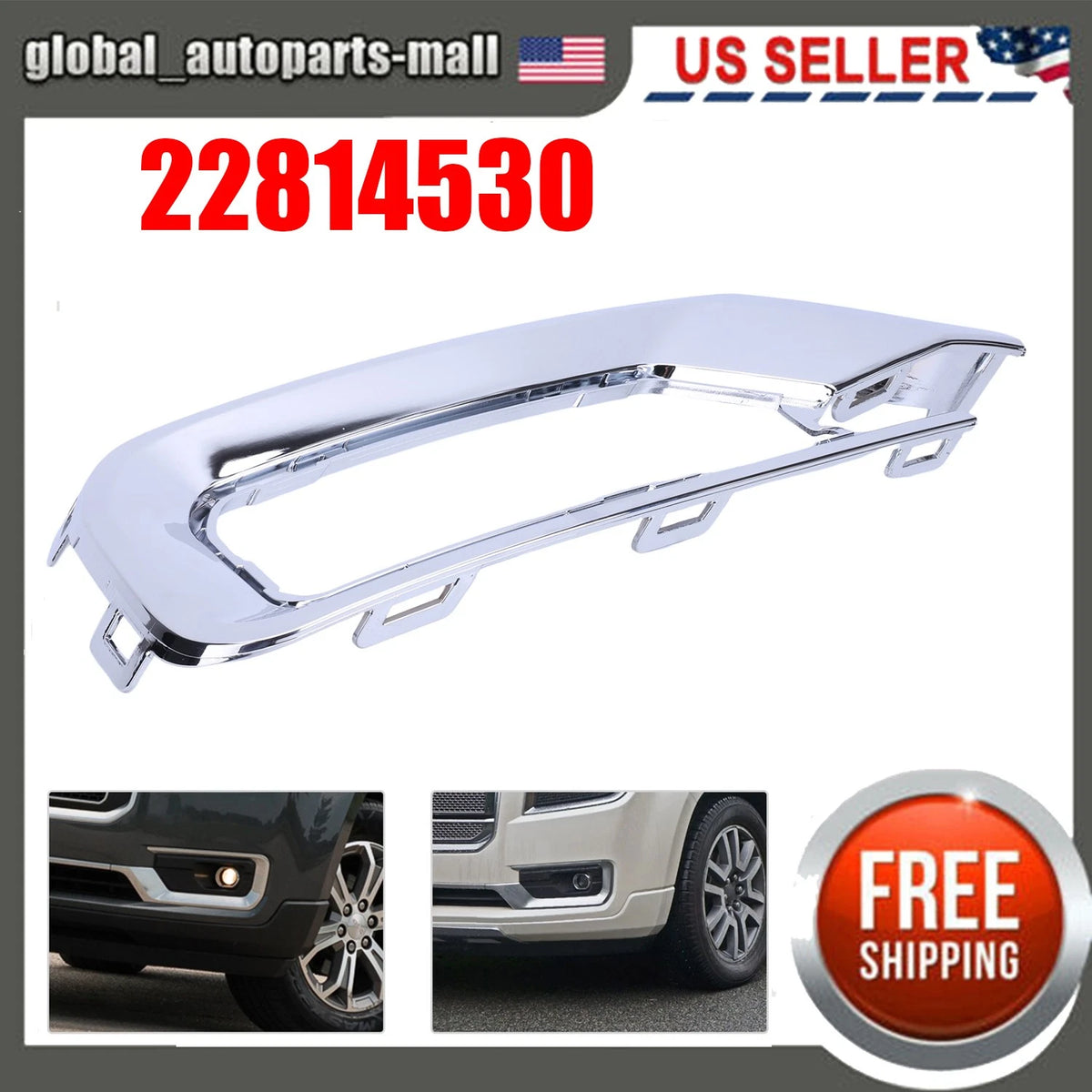Left Side Front Fog Light Bezel for GMC Acadia Limited (2013–2017) 22814530