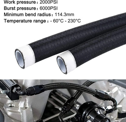 10AN E85 Nylon Braided PTFE Fuel Line Kit for Fuel Lines (10–20 ft)