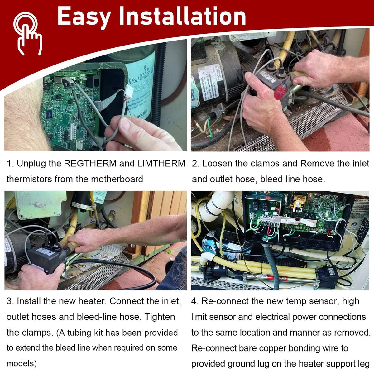 4.0KW Double-Barrel Low-Flow Heater Assembly for Watkins Hot Spring