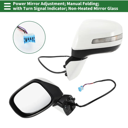 Left Side Door Mirror for Honda Civic (2012–2013) Manual Folding White