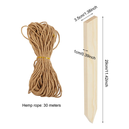 50PCS Wooden Garden Stake for Fence Post and Flowerbeds