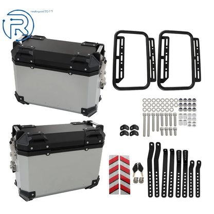36L Hard Saddlebag Box Trunk for Motorcycle with Support Racks