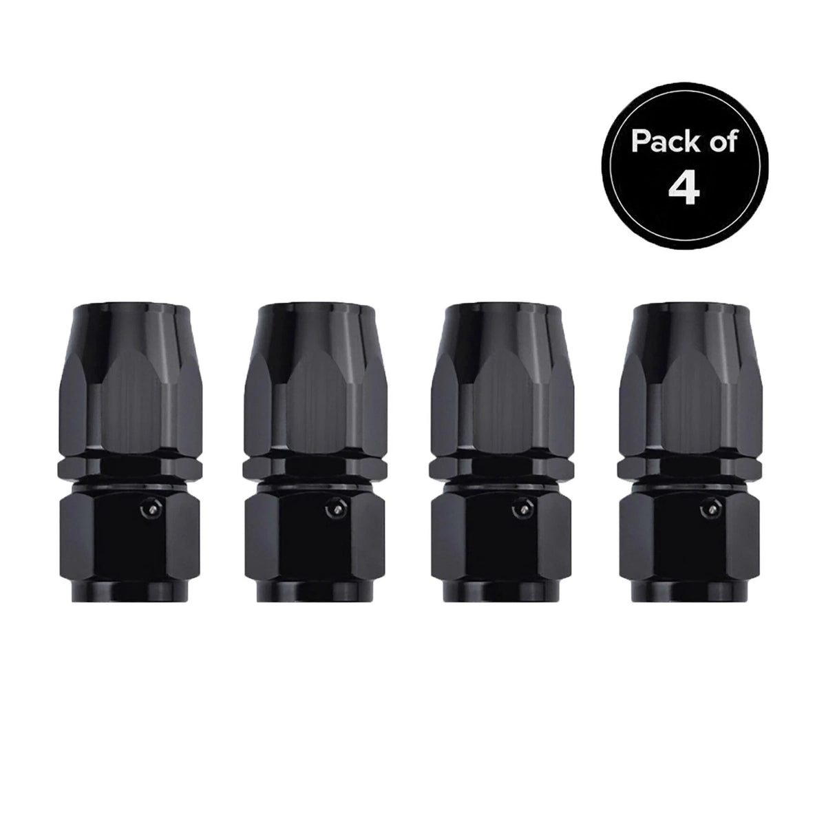 4Pcs 10AN Straight Swivel Hose End Fitting for CPE Oil Fuel Line Aluminum Black