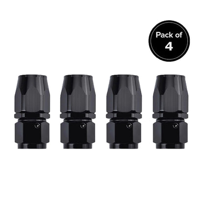 4Pcs 10AN Straight Swivel Hose End Fitting for CPE Oil Fuel Line Aluminum Black
