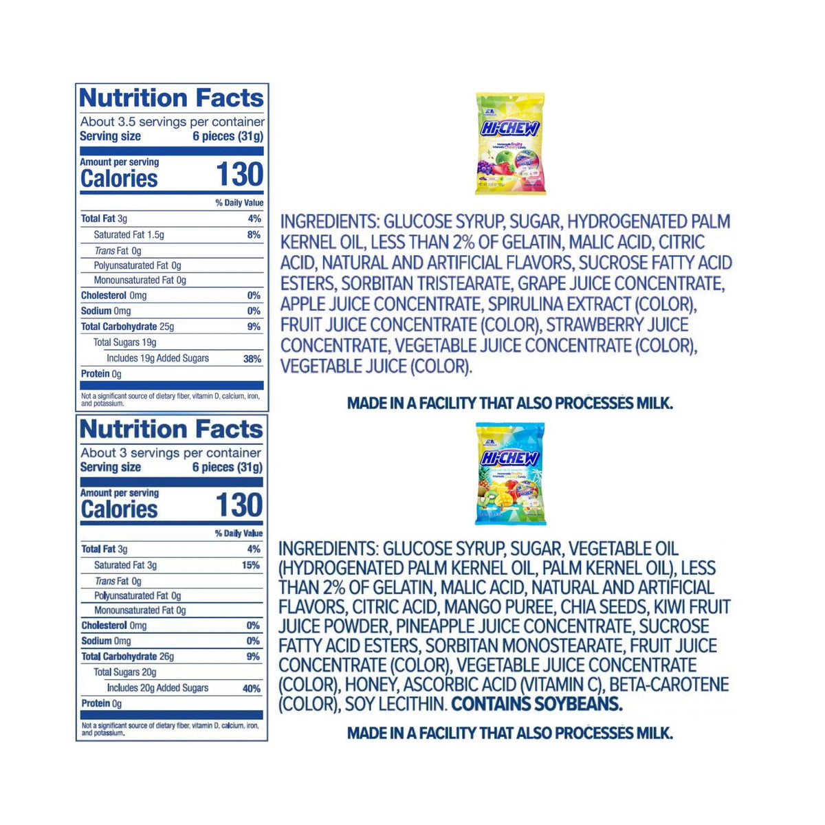 HI-CHEW Variety Mix for All Makes and Models (Pack of 6 Bags)