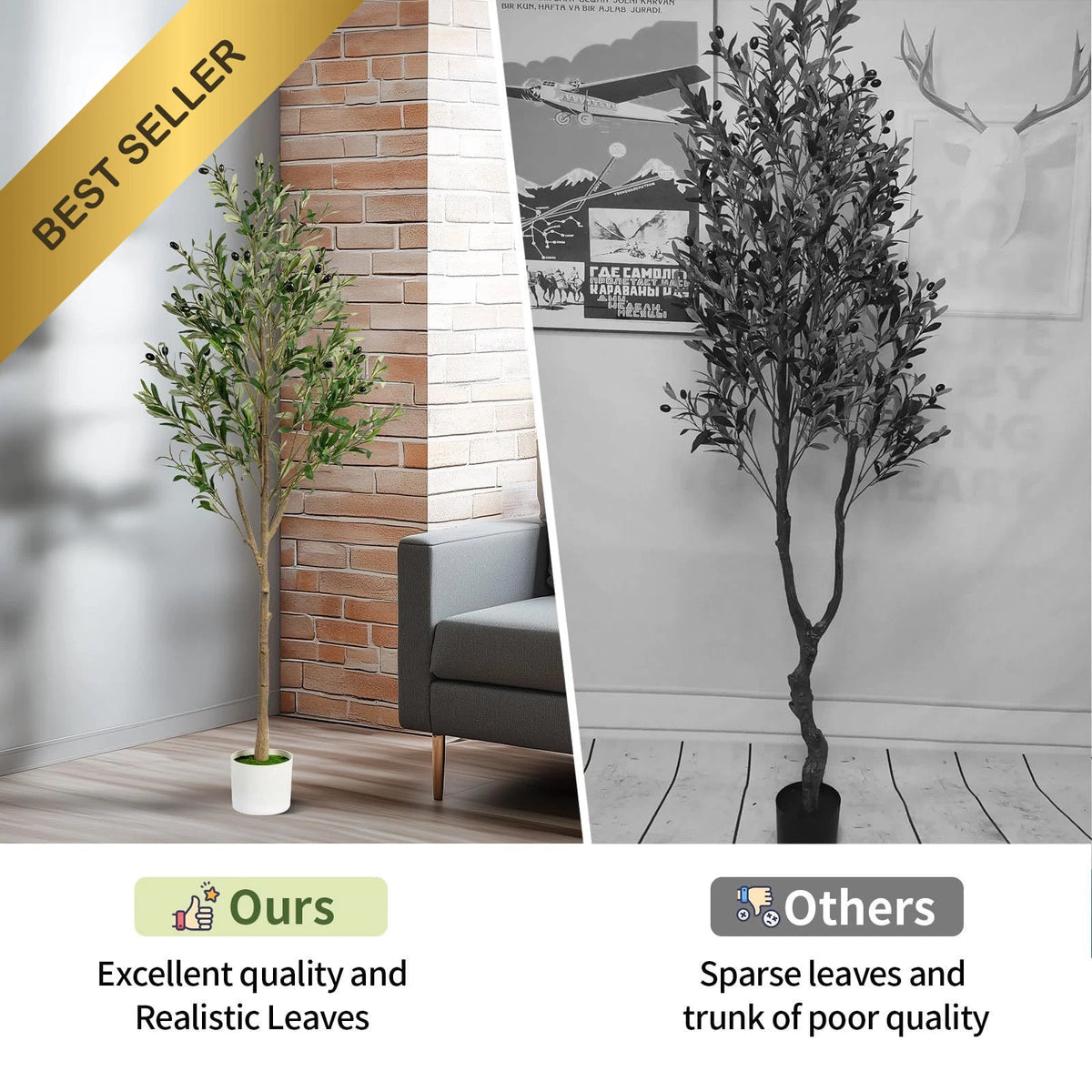5FT Artificial Olive Tree Indoor Faux Potted Silk Plant