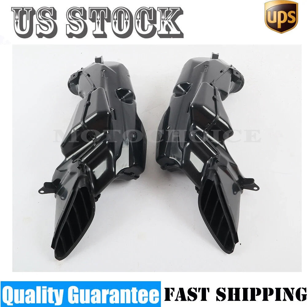 Unpainted Black Ram Air Tubes Duct Intake for Suzuki GSXR600 GSX-R 750 (2008–2010)