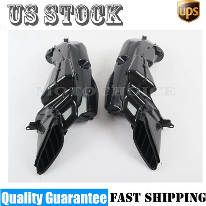 Unpainted Black Ram Air Tubes Duct Intake for Suzuki GSXR600 GSX-R 750 (2008–2010)