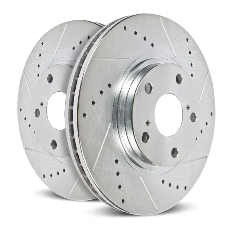 Pair of Drilled & Slotted Rotors for BMW 323i (EBR631XPR)