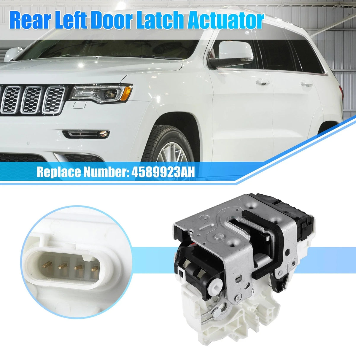 Rear Left Power Door Lock Actuator Motor for Dodge Durango, Jeep (No. 4589923AH)