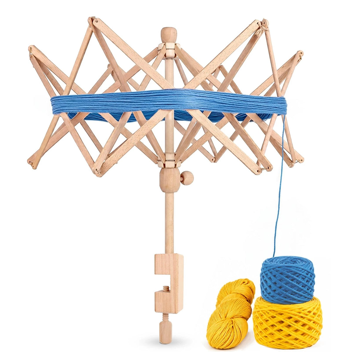 Wooden Yarn Swift for Knitting and Crocheting (Foldable)