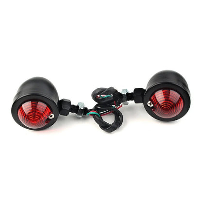 2X Black 12V Turn Signals for Motorcycle (Universal)