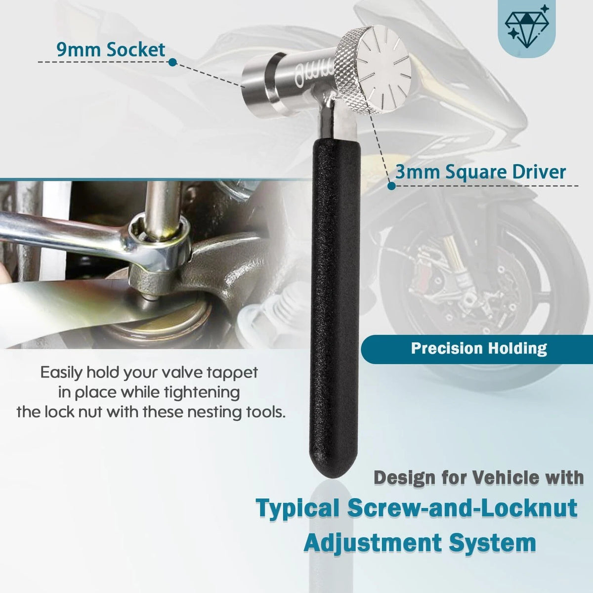 Valve Clearance Adjustment Tool Kit for GY6 Scooters, ATVs & ATCs (For00949)