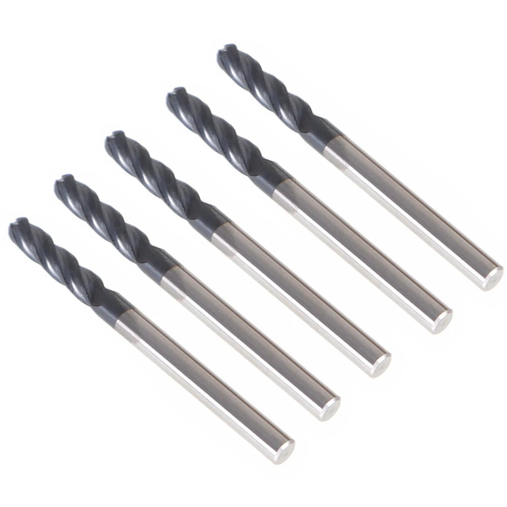 5X 1/8" 4 Flute Ball Nose Carbide End Mill for