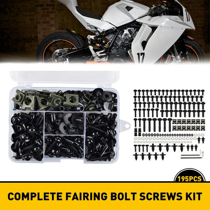 Set of Black Motorcycle Fairing Bolts for USA Models