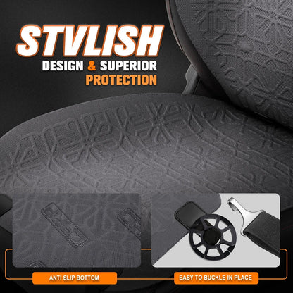 Front Row Bucket Seat Cover for Universal Vehicles (Protex Series, Grey)