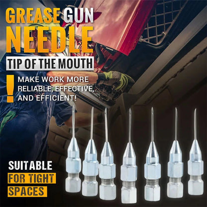 5x Needle Nose Grease Gun Attachment Nozzle Adaptor 8mm Dia. Tool