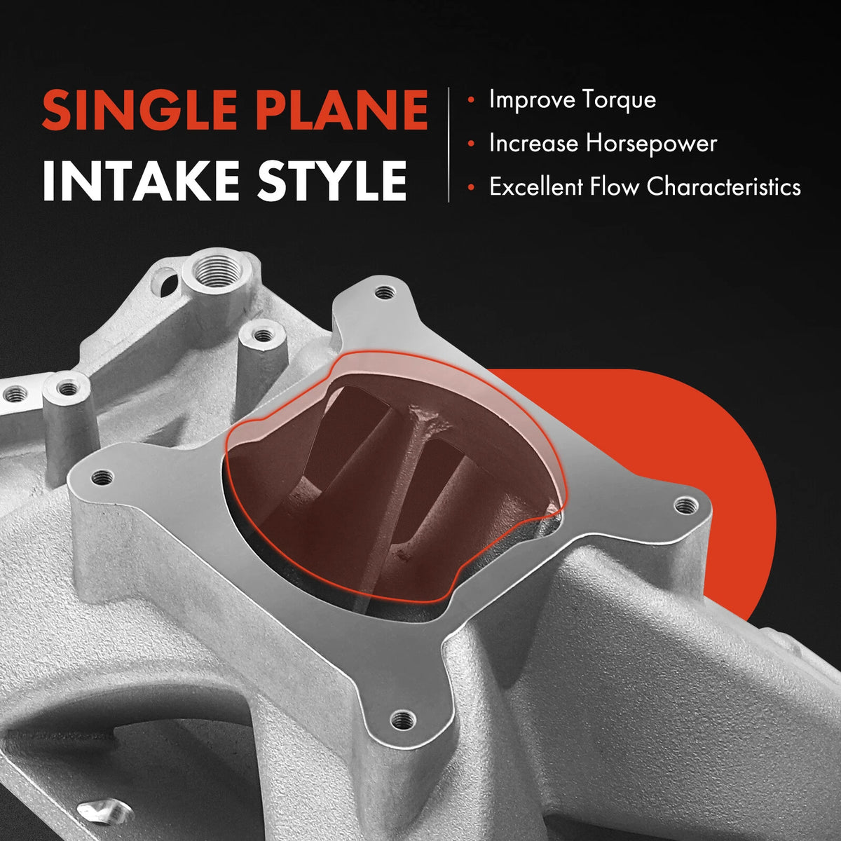 Single Plane Carb Intake Manifold for Chevy GM LS Gen III IV LS3/L92 (300-131)