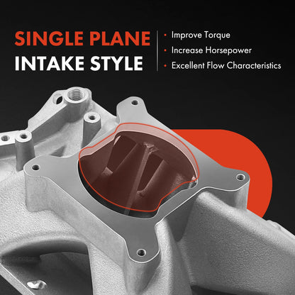 Single Plane Carb Intake Manifold for Chevy GM LS Gen III IV LS3/L92 (300-131)