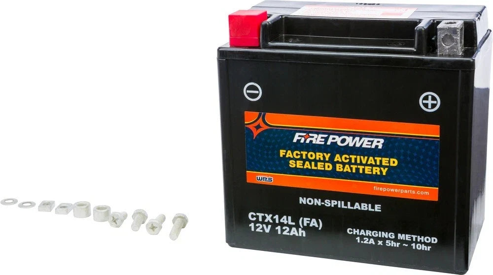 Fire Power Activated Sealed Battery CTX14L-BS(FA) for Harley Davidson Buell