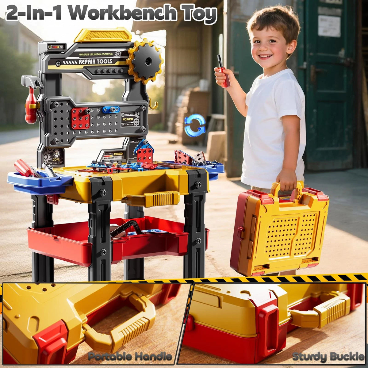 2 in 1 Workbench Tools Set for Large Yellow